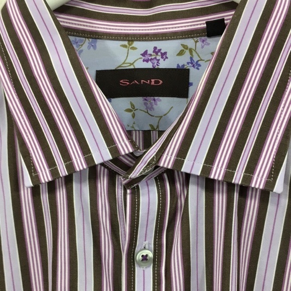 SAND COPENHAGEN Mens Striped Button Down Size 41 (16) Shirt - Picture 5 of 10